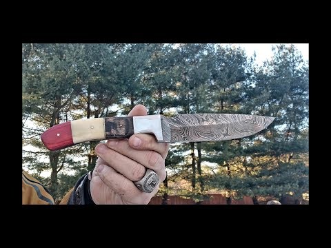 Rebel Wolf AN-06 Damascus Hunting Knife review