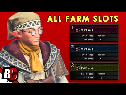 How to unlock ALL FARM SLOTS | Monster Hunter: World (Botanic Research Center upgrade)