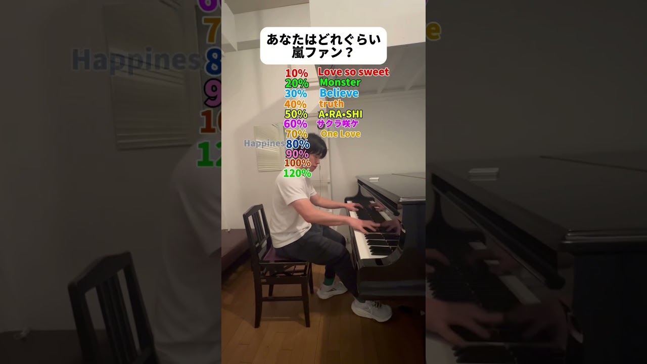 【嵐検定】嵐の曲、何%までわかったかコメントで教えて！#大野智 #松本潤 #相葉雅紀 #　#櫻井翔　#二宮和也 #lovesosweet