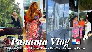 PANAMA TRAVEL VLOG 🇵🇦 | MONKEY TOUR • BAR CRAWL • LUXURY HOTEL • LIBRA BDAY TRIP | Gina Jyneen