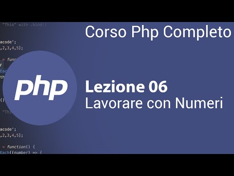 PHP Tutorial Italian 07 - Numbers, Operators and Math in Php