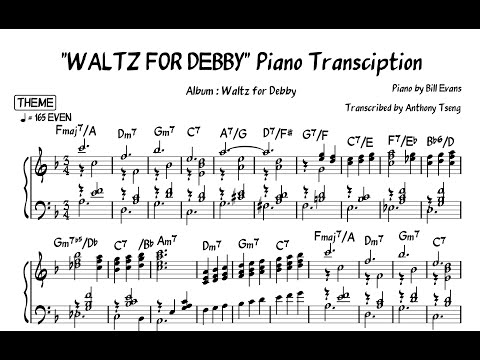 Bill Evans "Waltz for Debby"(Take 2) Piano Transcription