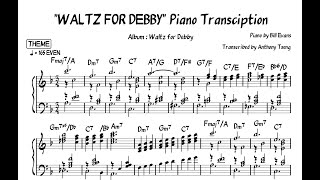 Bill Evans "Waltz for Debby"(Take 2) Piano Transcription