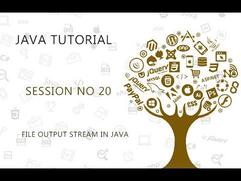 Java Tutorial 20 File Output Stream Class