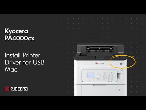 Kyocera PA4000cx — установка драйвера на Mac через USB