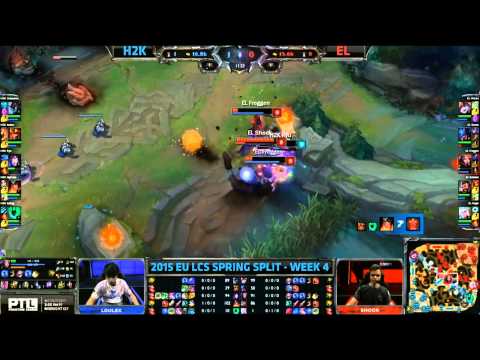 Ryu 2v1 1 for 1 Trade Ahri vs LeBlanc Froggen - H2K vs EL Game 1 (EU LCS Spring 2015)