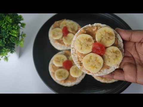 Healthy No Bake Rice Cake Recipe | Fruit and Peanut Butter Rice Cakes | Weight Loss Recipe