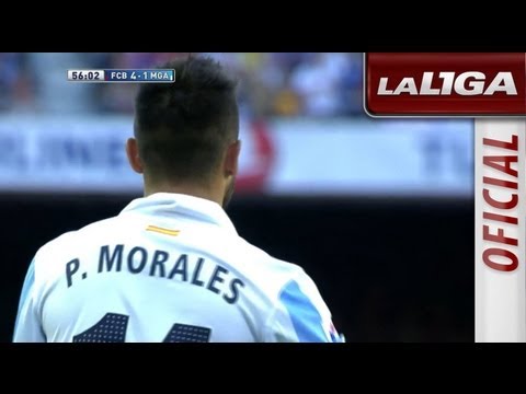 Golazo de Morales (4-1) en el FC Barcelona - Málaga CF - HD