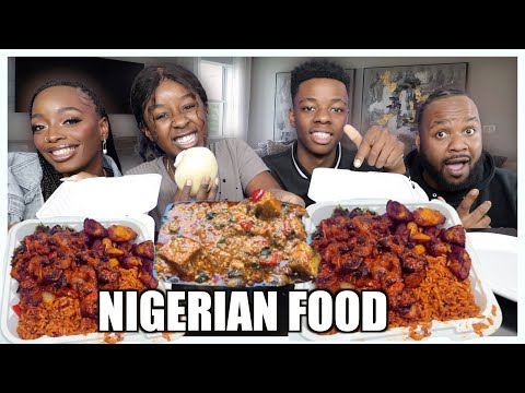 VEGAN EGUSI FUFU JOLLOF RICE MUKBANG| TASTE TEST