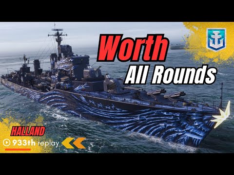 HALLAND Destroyer / WoWs / World of Warships #wows #worldofwarships #gaming