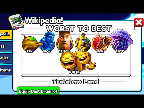 Unlocking WORST To BEST SECRETS In Brainrot Evolution Roblox!