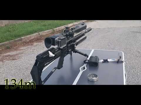 FX Maverick .22,  slug JSB KO 1,645g,  100+134m