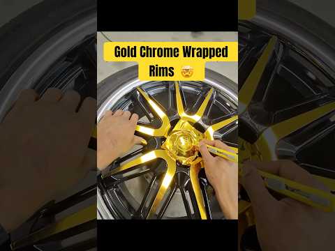 Would you wrap your rims gold chrome?! #layrite.customs