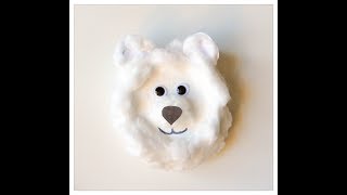 DIY ours polaire en boîte de fromage. Make DIY polar bear in cheese box.