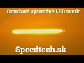 Gumové výstražné LED svetlo 12V / 24V - 36x LED oranžové (340x25x22mm) - Video Youtube