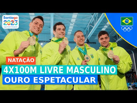 JOGOS PAN-AMERICANOS | NATAÇÃO | REVEZAMENTO 4X100M LIVRE MASCULINO DO BRASIL É OURO