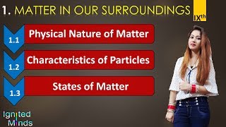 Matter in Our Surroundings | Physical Nature of Matter | Characteristics | States of Matter | Class9