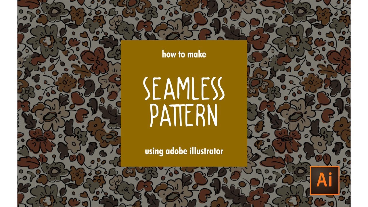 Seamless floral pattern design in Adobe Illustrator. Quick art