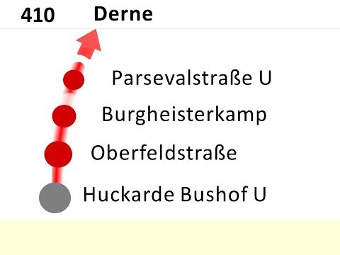 DSW21 Ansagen Bus 410 Huckarde - Derne