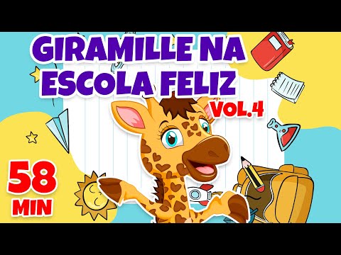 Giramille na Escola Feliz Vol. 4 - Giramille 58 min | Desenho Animado Musical