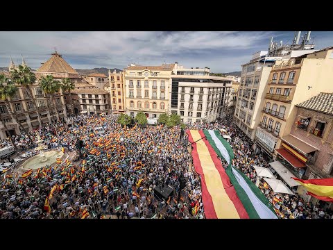 Alberto Núñez Feijóo clausura el acto en defensa de la igualdad de todos los españoles en Málaga