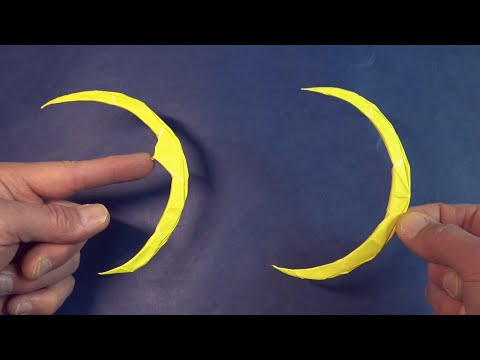 How to Fold a 🌒 NEW MOON 🌙 It Balances on Your FINGER! 🤯 Pure Origami!