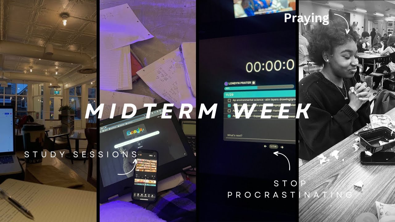 MIDTERM WEEK | Productive Study Vlog #schoolvlog #dayinthelife #studyvlog