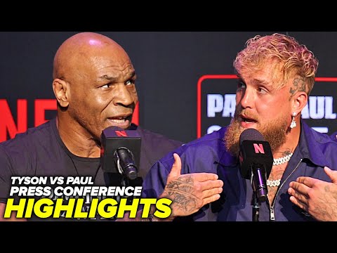 Mike Tyson vs Jake Paul Press Conference HIGHLIGHTS  & Face Off