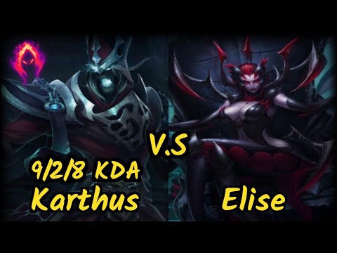 I Will Dominate (KARTHUS) vs ELISE - 9/2/8 KDA JUNGLE GAMEPLAY - NA Ranked DIAMOND