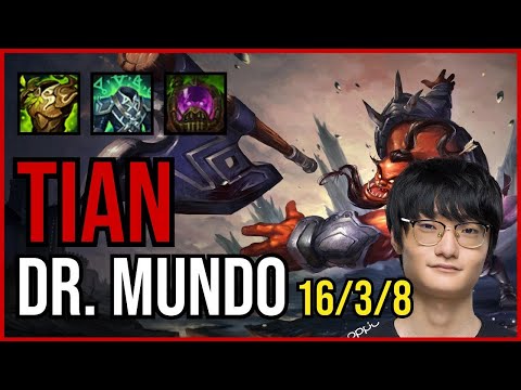 TIAN - DR. MUNDO vs UDYR Jungle - KR Grandmaster - Patch 11.4