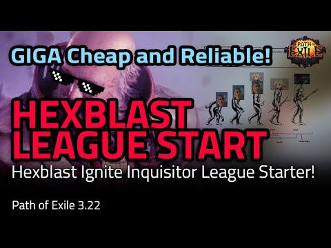 GIGA Cheap Hexblast Ignite Inquisitor League Start Guide! - Path of Exile 3.22