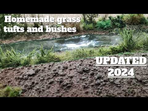 Homemade grass tufts, grass mats, and bushes - UPDATED 2024