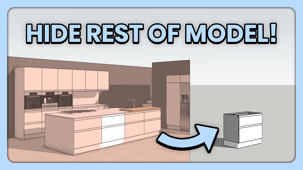 How to Isolate Objects in SketchUp - Hide Rest of Model Shortcut