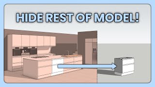 How to Isolate Objects in SketchUp - Hide Rest of Model Shortcut