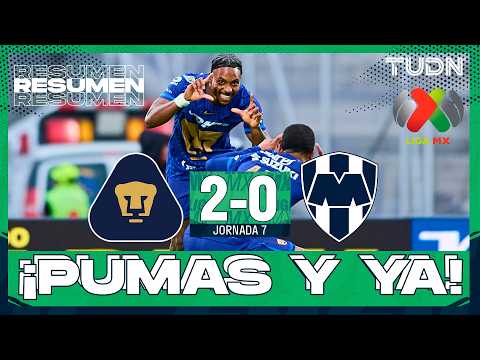 Highlights and goals - Pumas vs Monterrey | Liga MX - Matchday 7 Clausura 2026 | TUDN