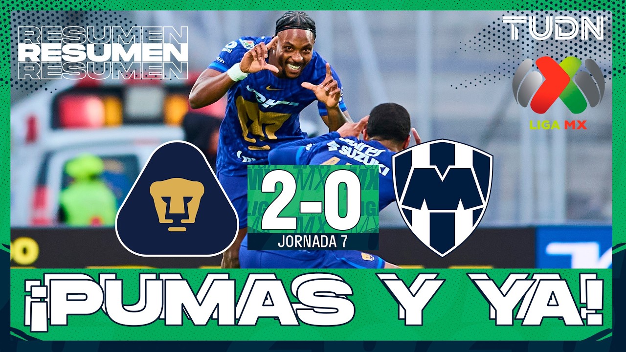 Pumas UNAM vs CF Monterrey Highlights