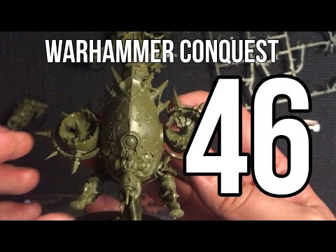 Warhammer Conquest 46 Review:  foeted bloat-drone, lord of contagion & death guard reinforcements