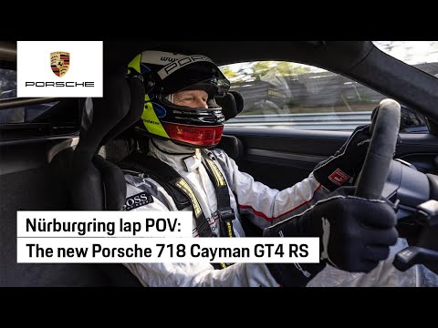 On board the new Porsche 718 Cayman GT4 RS at the Nürburgring