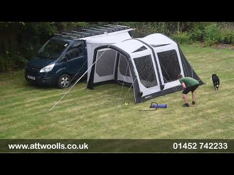 Outdoor Revolution Movelite T3E Awning Pitching & Packing (Real Time) Video