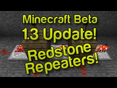 Two Bucks - Redstone Repeater: How to Craft/Use Minecraft Beta 1.3 Update