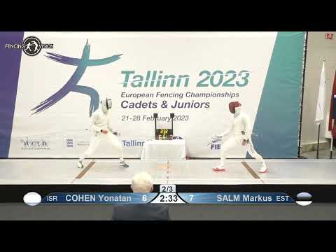 European Championships 2023 JME - GOLD - Yonatan Cohen ISR v Markus Salm EST
