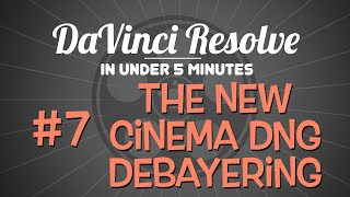 DaVinci Resolve in Under 5 Minutes: The New Cinema DNG