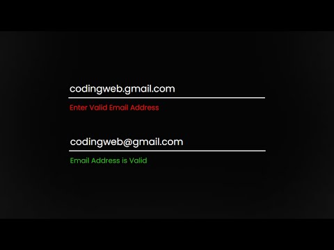 Email Validation Using Html Css And Javascript