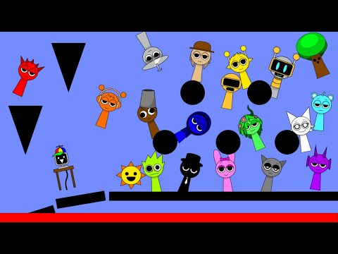 20 SPRUNKI Marble Race in Algodoo : Collapse Survivor