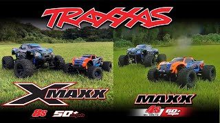 Traxxas X-Maxx and Maxx Run on The field 草原を走る爆走トラクサス!
