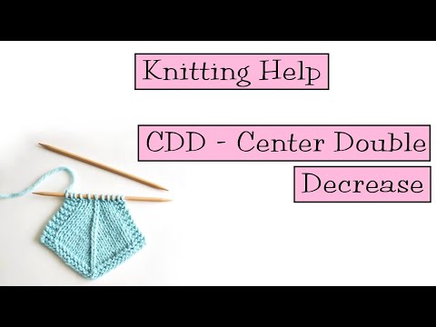 S2kp Or Cdd Centered Double Decrease Knitting Tutorial