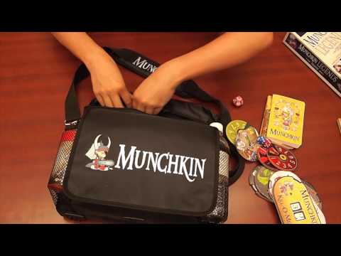 Leonard Balsera showing the Munchkin Messenger Bag