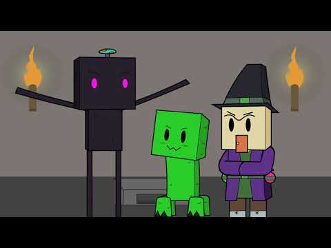 TRAPPING MOBS & THE WITCHES | Mob Squad (Minecraft Mobs Animation)