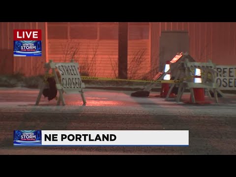 Snow causing road closures in Northeast Portland