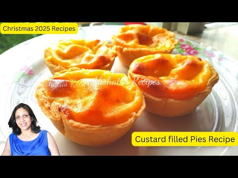 Custard filled pies|Portuguese Custard Tarts Recipe|Homemade Custard @akshatasrecipes #custard